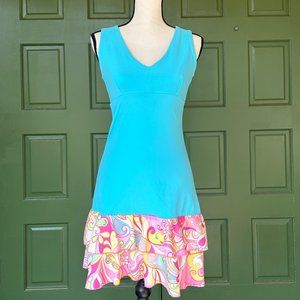 Biondo of Beverly Hills | Mini Floral Flare Athletic Mini Dress | XS